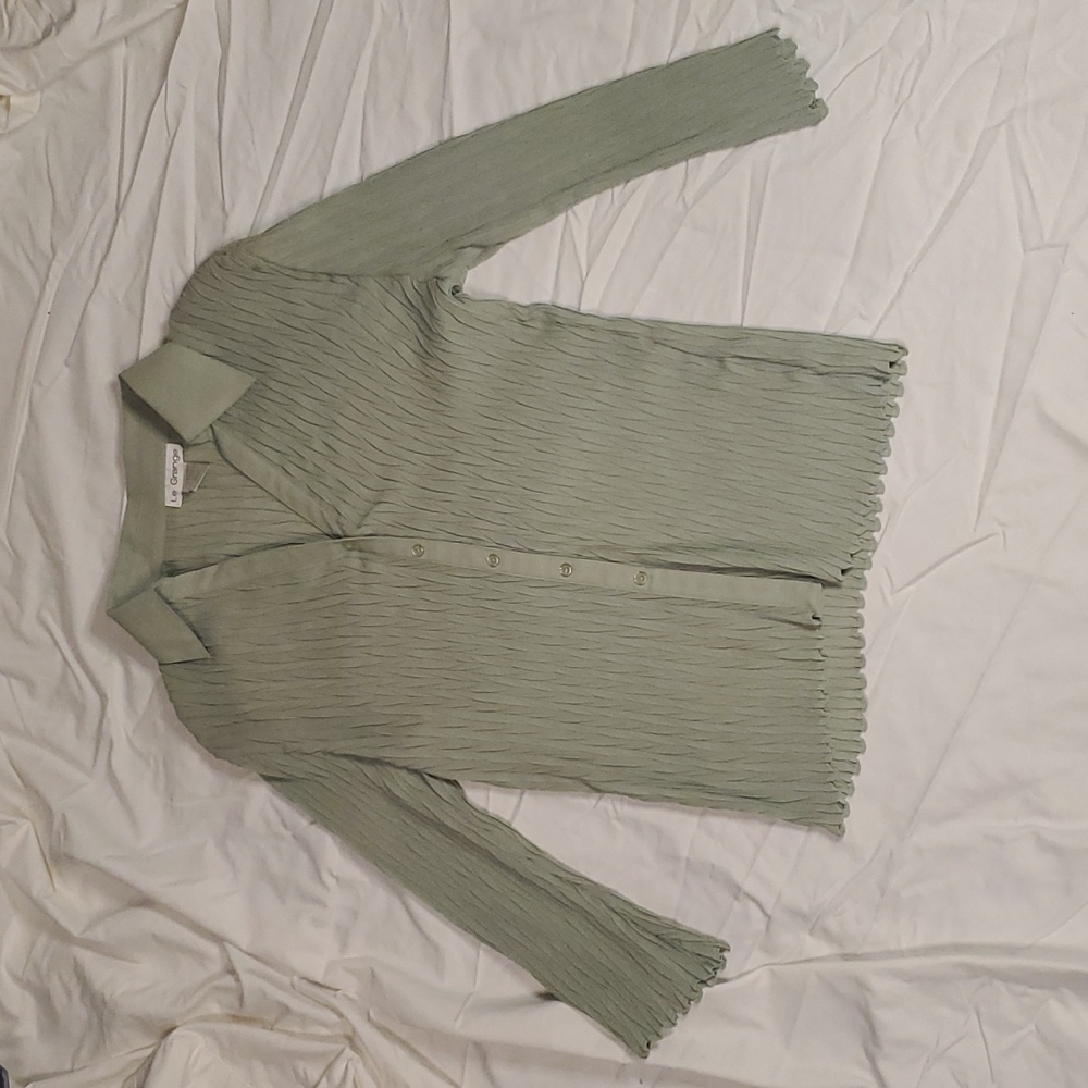 Vintage Chartreuse Le Grange Medium Button Down Top